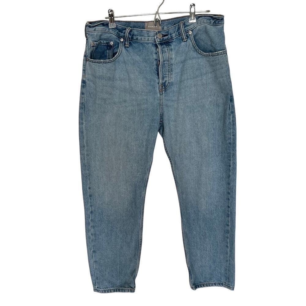 Everlane Women's Boyfriend‎ Button Up Fly Straight Leg Jeans Light Wash 32 R